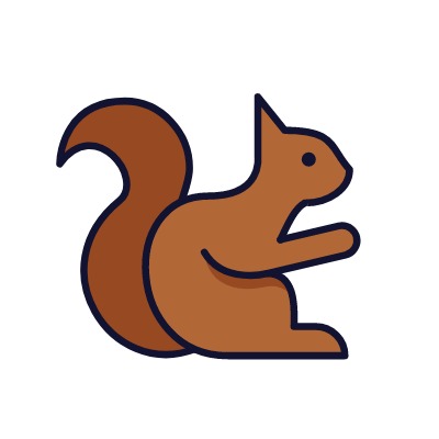 Squirrel, Animated Icon, Lineal