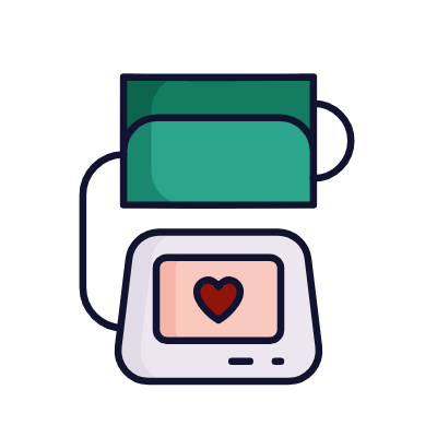 Blood Pressure Monitor, Animated Icon, Lineal