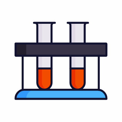 Test Tubes, Animated Icon, Lineal