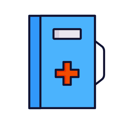Medical File, Animated Icon, Lineal