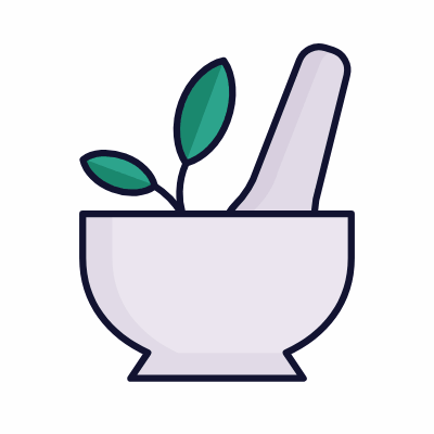 Ayurveda Medicine, Animated Icon, Lineal