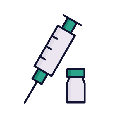 Vaccine, Animated Icon, Lineal