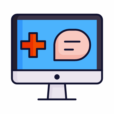 Telemedicine, Animated Icon, Lineal