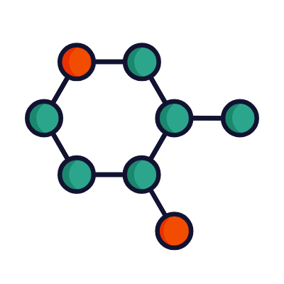Molecule, Animated Icon, Lineal