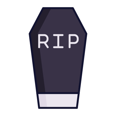Haloween Coffin, Animated Icon, Lineal