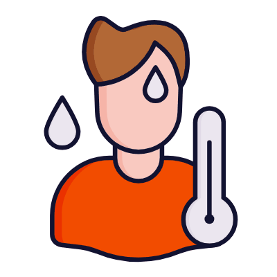 Fever, Animated Icon, Lineal