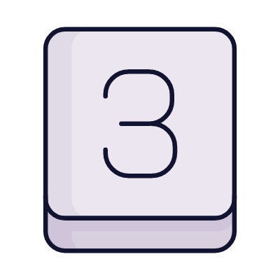 Three Key, Animated Icon, Lineal