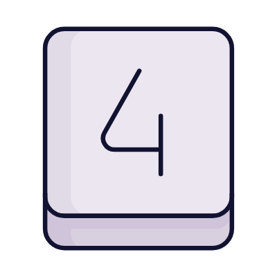 Four Key, Animated Icon, Lineal