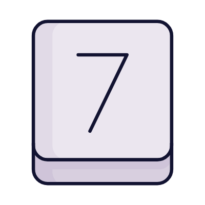 Seven Key, Animated Icon, Lineal