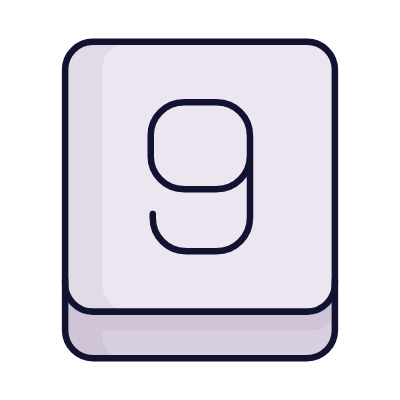 Nine Key, Animated Icon, Lineal