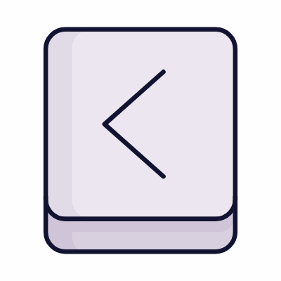 Left Key, Animated Icon, Lineal
