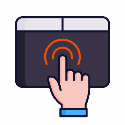 Touch Pad, Animated Icon, Lineal
