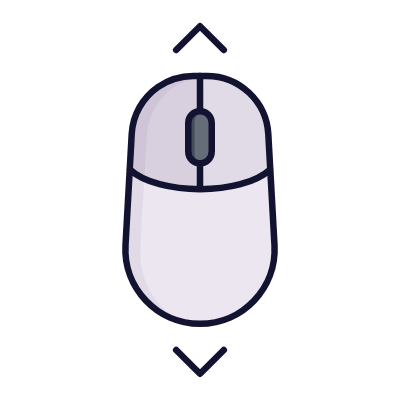 Mouse Scroll, Animated Icon, Lineal