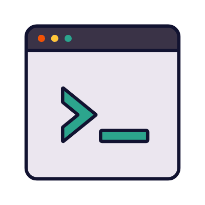 Browser Terminal, Animated Icon, Lineal