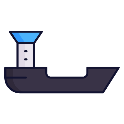 Cargo Ship Empty, Animated Icon, Lineal