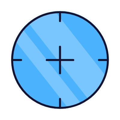 Crosshair, Animated Icon, Lineal