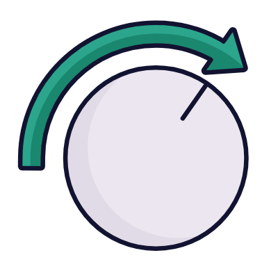 Knob Twist, Animated Icon, Lineal