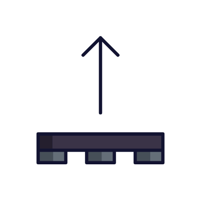 Unloading A Cargo, Animated Icon, Lineal