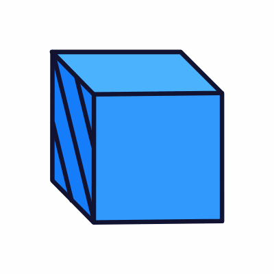 3D Cube, Animated Icon, Lineal