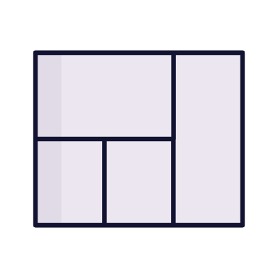 Grid Bento, Animated Icon, Lineal