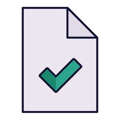File Check, Animated Icon, Lineal
