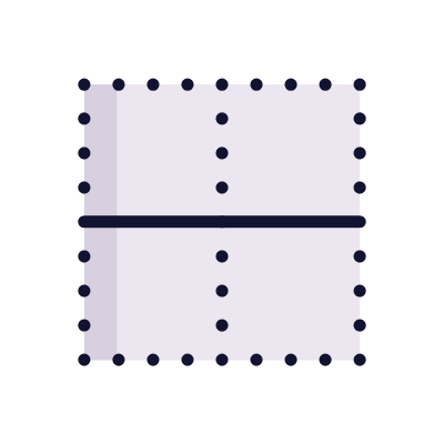 Border Horizontal, Animated Icon, Lineal