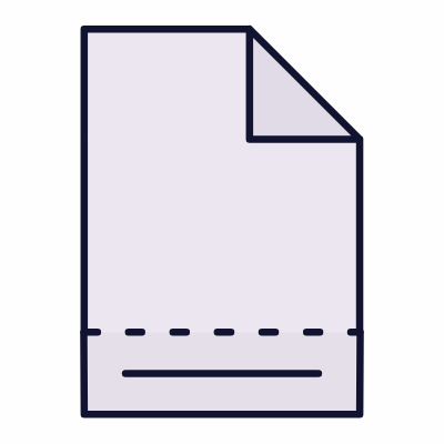 File Footer, Animated Icon, Lineal