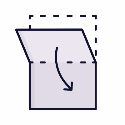 File Fold, Animated Icon, Lineal