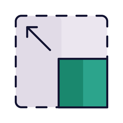 Square Resize, Animated Icon, Lineal
