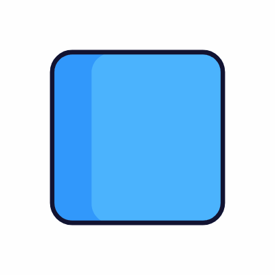 Rounded Square, Animated Icon, Lineal