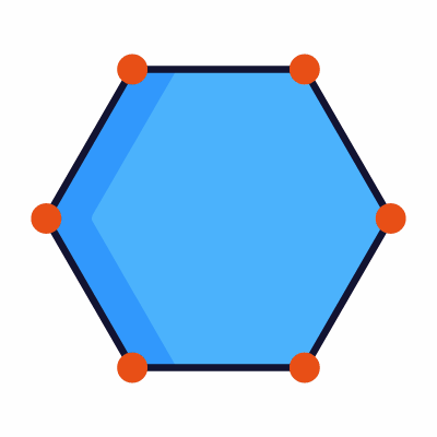 Hexagon, Animated Icon, Lineal