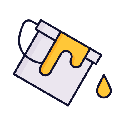 Paint Bucket, Animated Icon, Lineal
