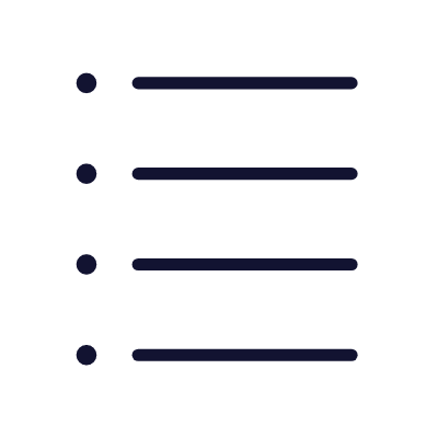 Bullet List, Animated Icon, Lineal