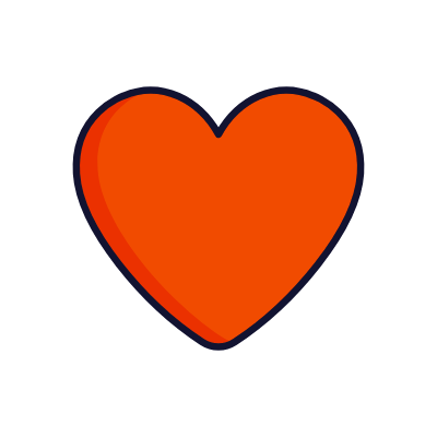 Suit Heart, Animated Icon, Lineal