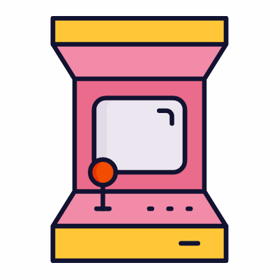 Arcade Machine, Animated Icon, Lineal