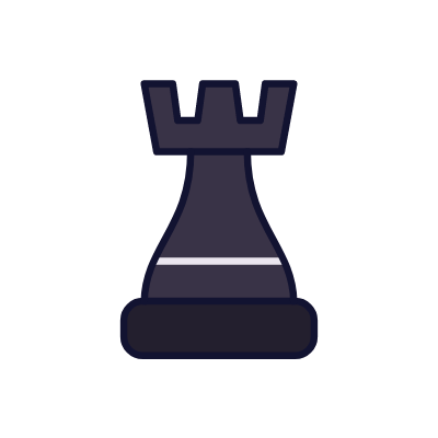 Chess Rook, Animated Icon, Lineal