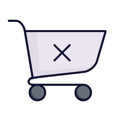 Cart Cross, Animated Icon, Lineal