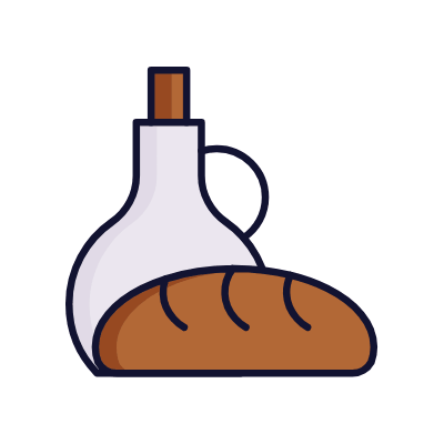 Jug Bread, Animated Icon, Lineal