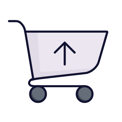 Cart Arrow Up, Animated Icon, Lineal