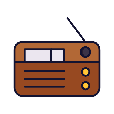 Radio, Animated Icon, Lineal