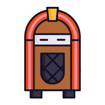 Jukebox, Animated Icon, Lineal
