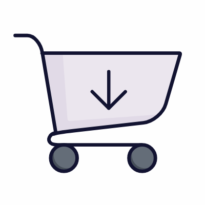 Cart Arrow Down, Animated Icon, Lineal