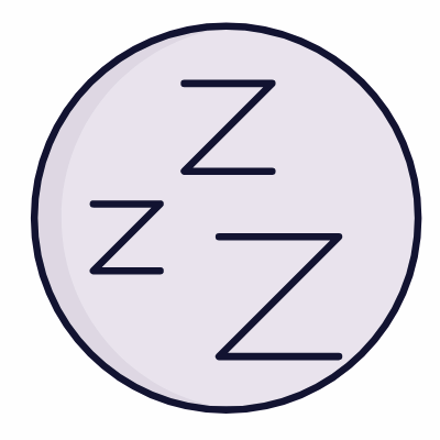 Chat Sleep, Animated Icon, Lineal