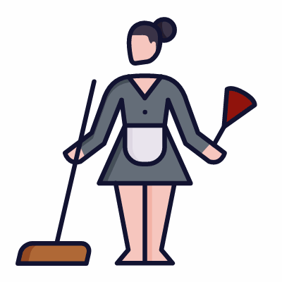 Housekeeper, Animated Icon, Lineal