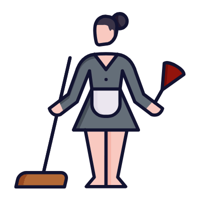 Housekeeper, Animated Icon, Lineal