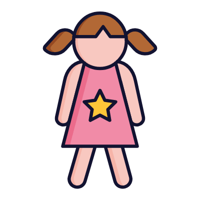 Baby Doll, Animated Icon, Lineal