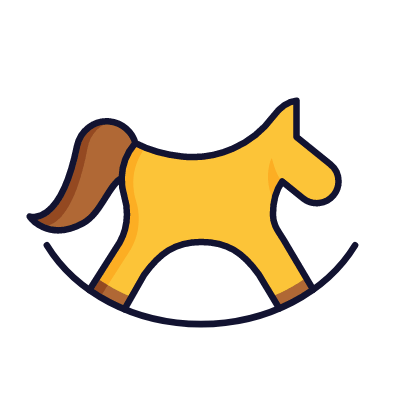 Rocking Horse, Animated Icon, Lineal