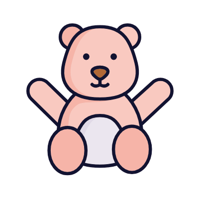 Teddy Bear, Animated Icon, Lineal