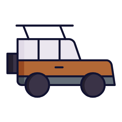 Jeep Safari, Animated Icon, Lineal