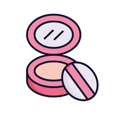 Face Powder, Animated Icon, Lineal